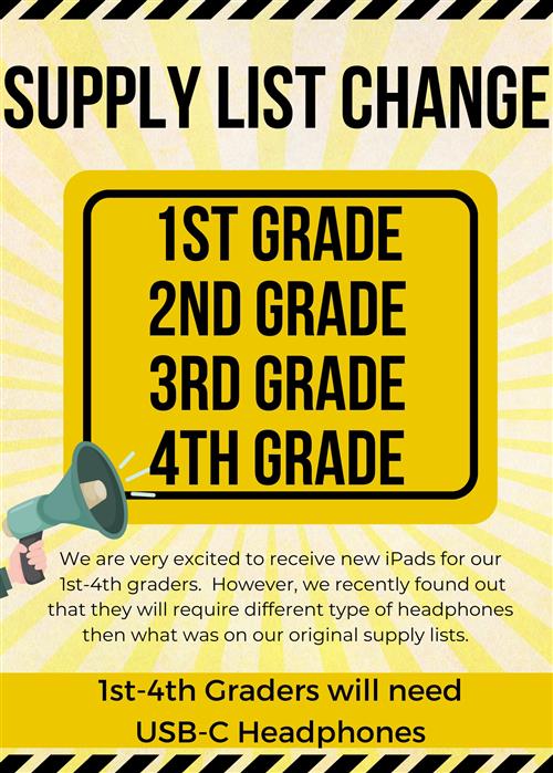 Supply List Change